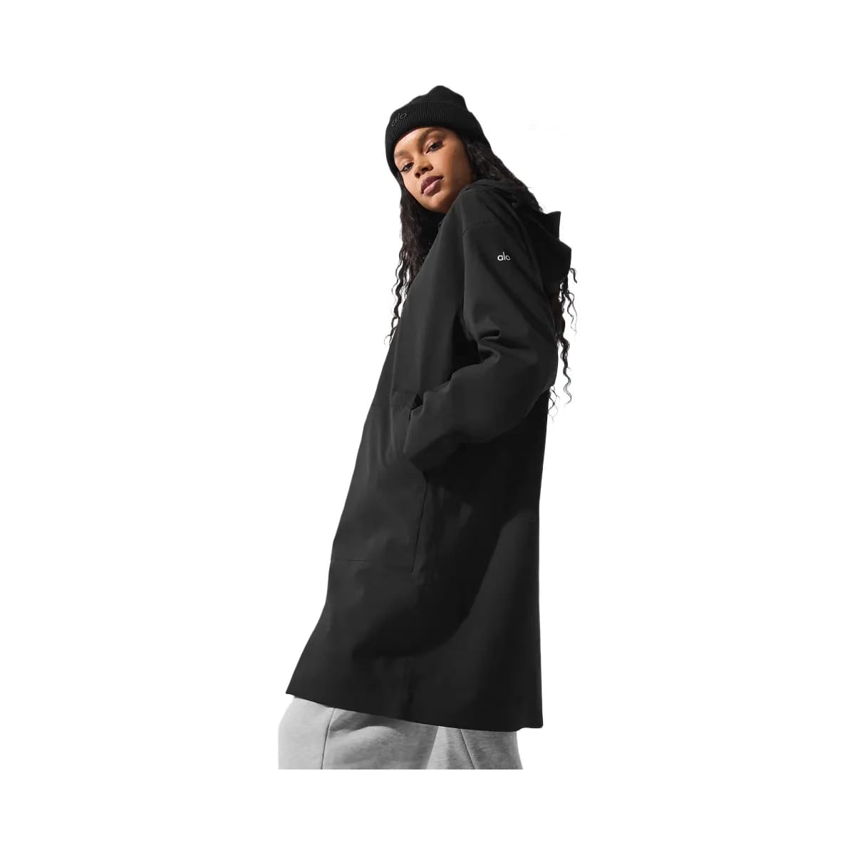 Alo Women's Rain Or Shine Long Coat - Black