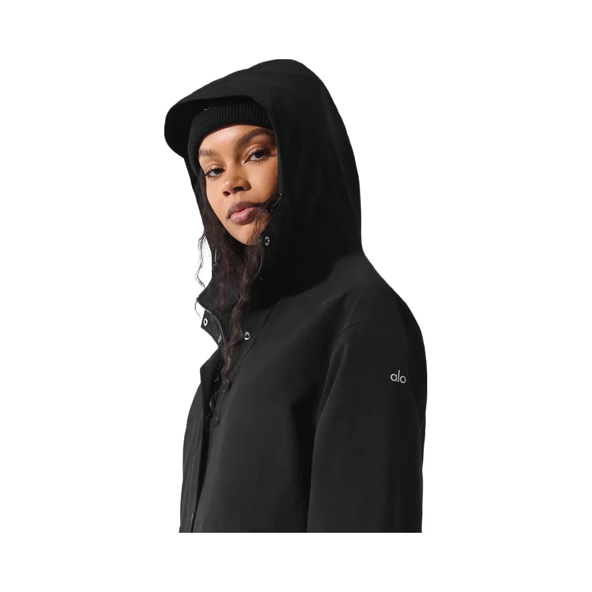 Alo Women's Rain Or Shine Long Coat - Black