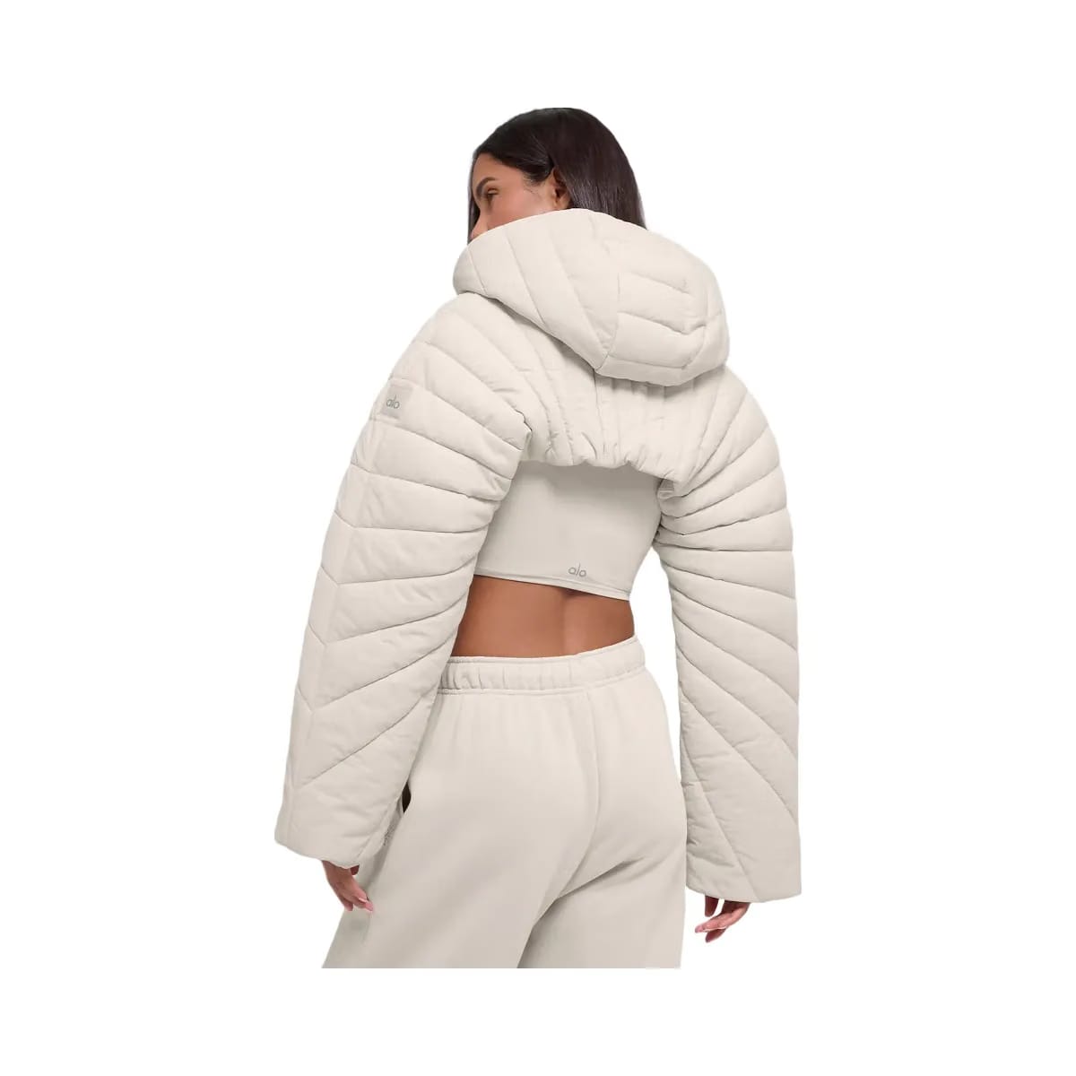 Alo Women's Quilted Starlight Puffer Shrug - Bone