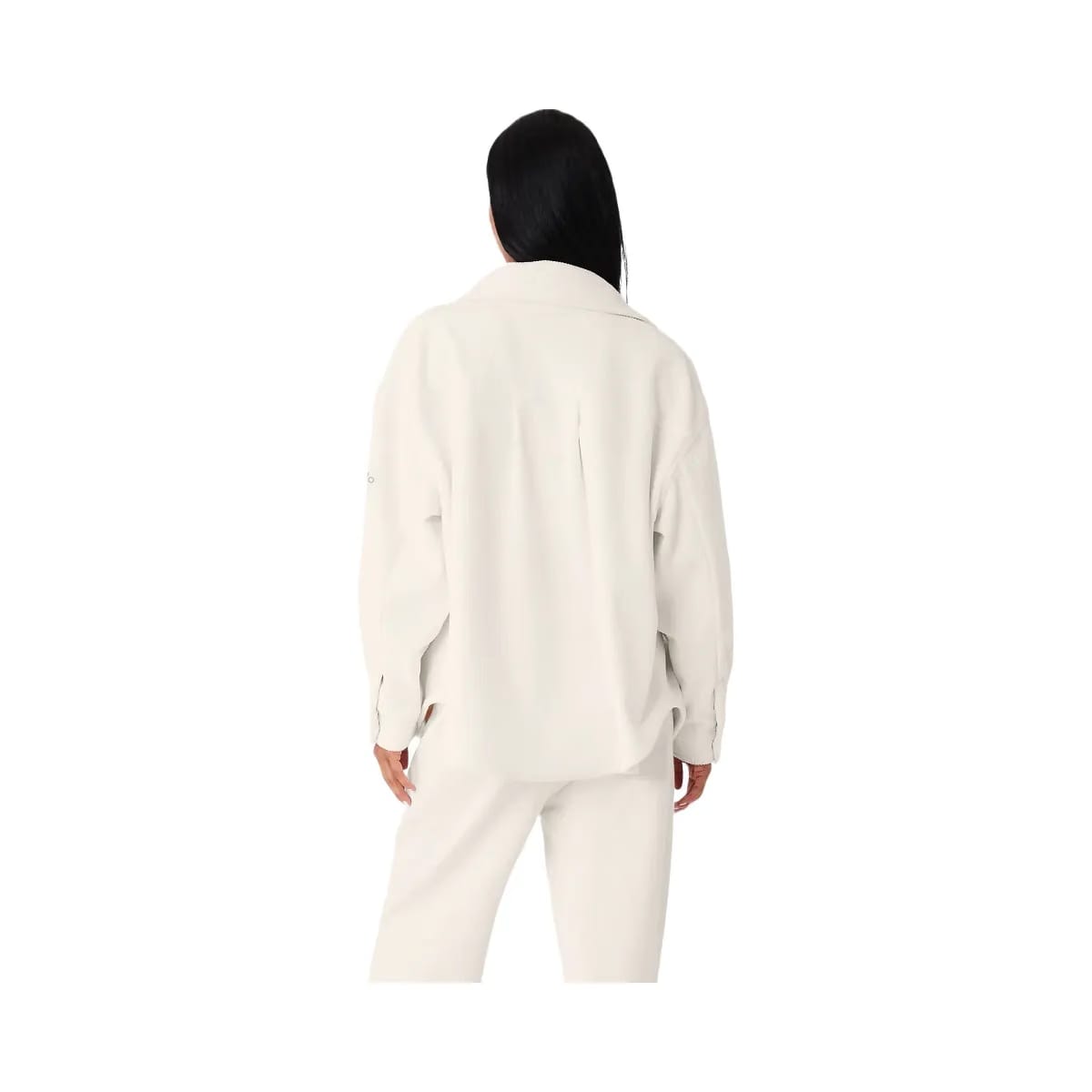 Alo Women's Ribbed Velour Mountain Side Shacket - Ivory