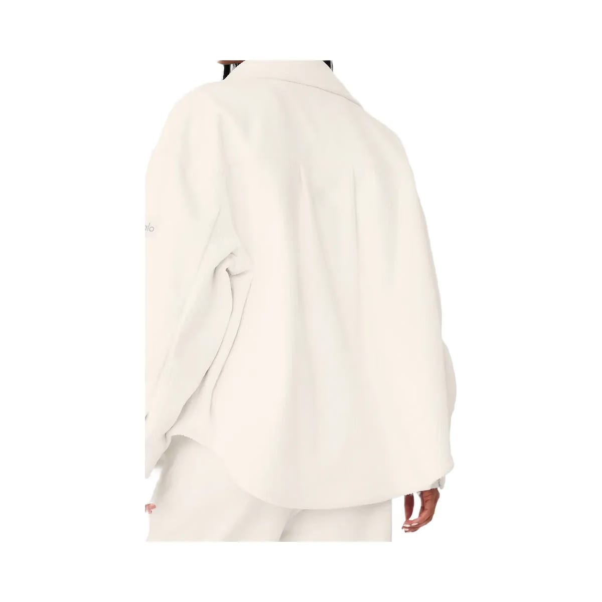 Alo Women's Ribbed Velour Mountain Side Shacket - Ivory