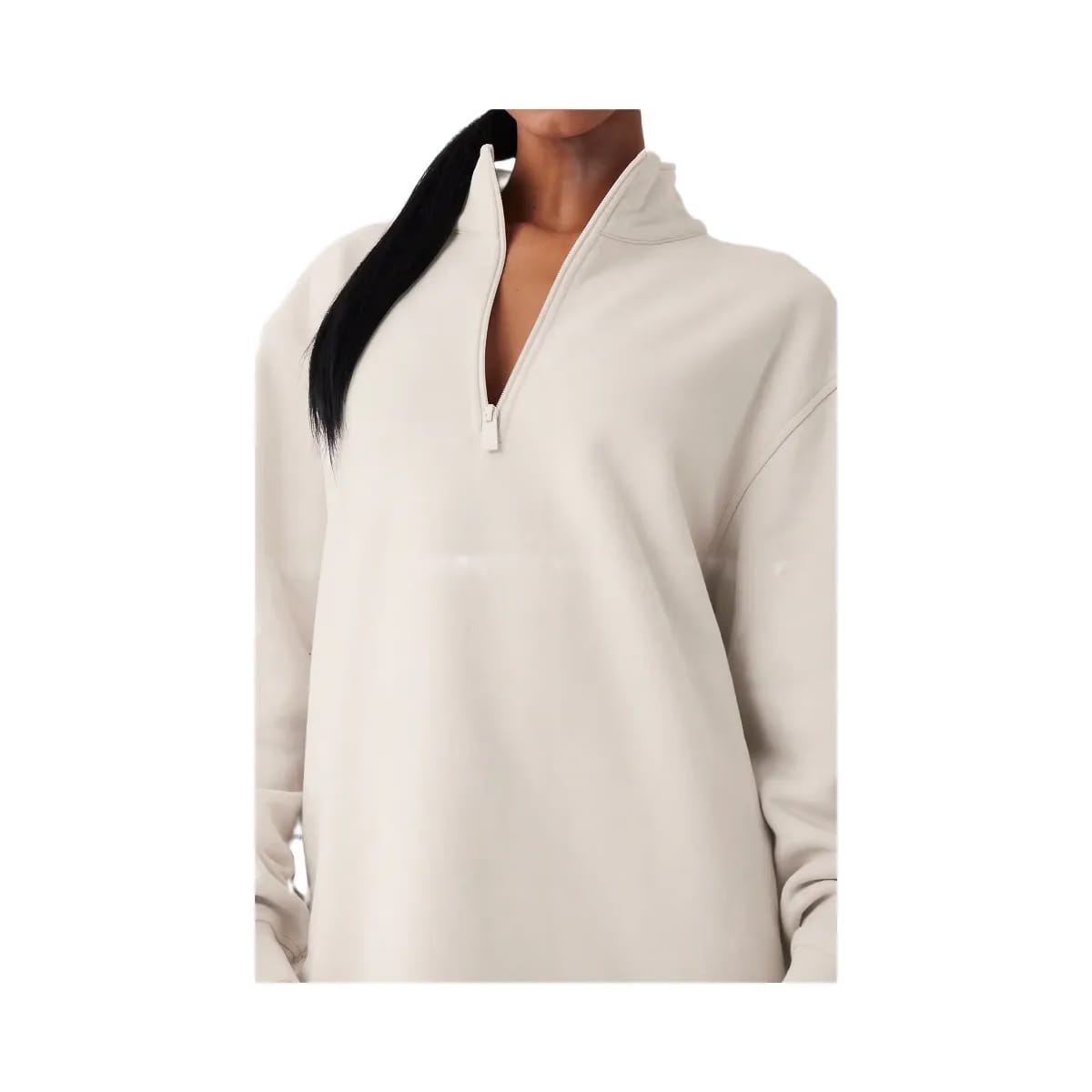 Alo Women's Renown Heavy Weight 1/4 Zip - Bone