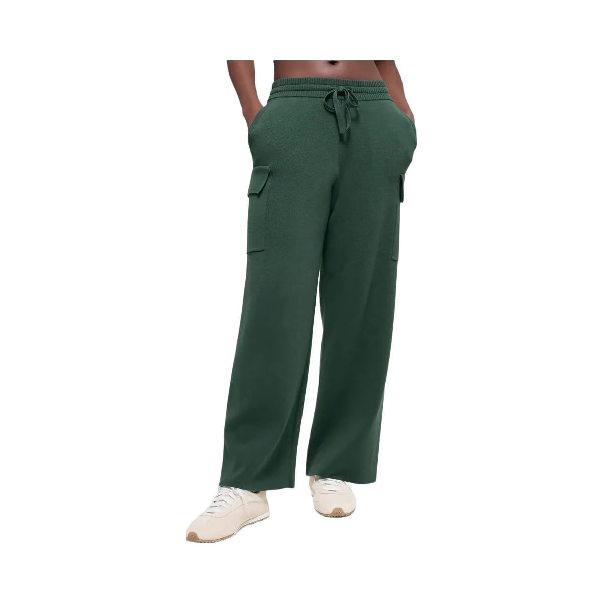 Alo Women's Scholar Knit High-Waist Cargo Pant - Clover Green