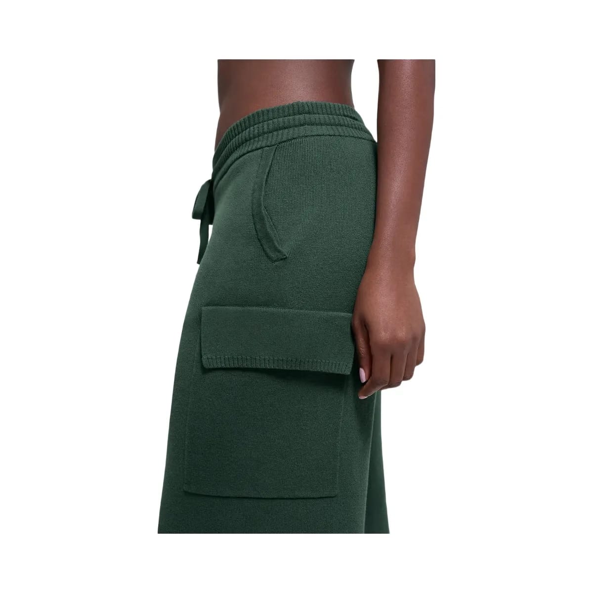 Alo Women's Scholar Knit High-Waist Cargo Pant - Clover Green