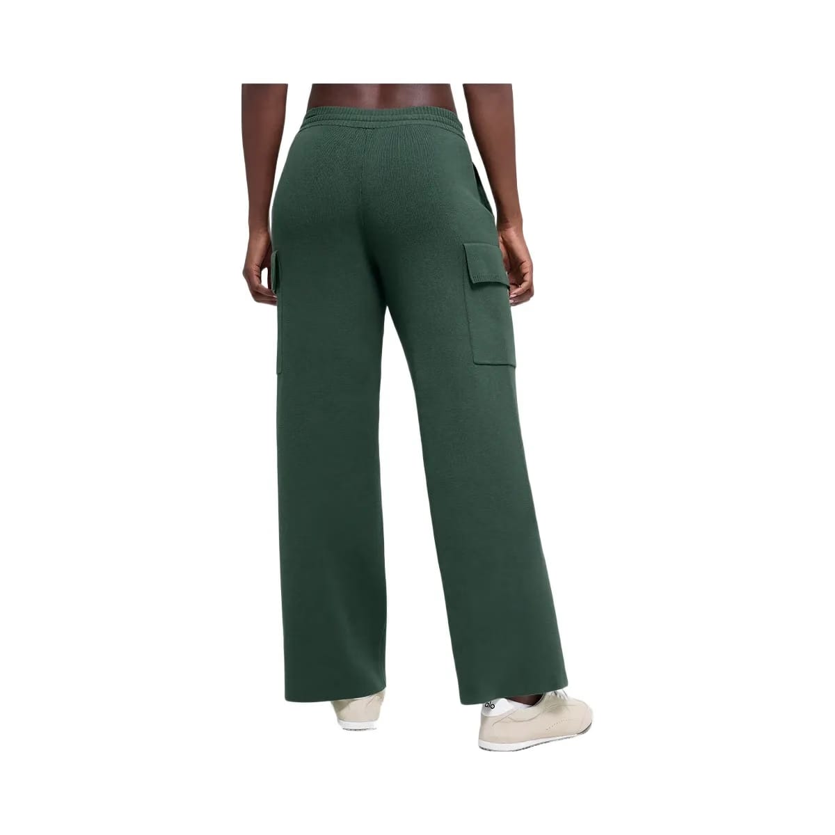 Alo Women's Scholar Knit High-Waist Cargo Pant - Clover Green