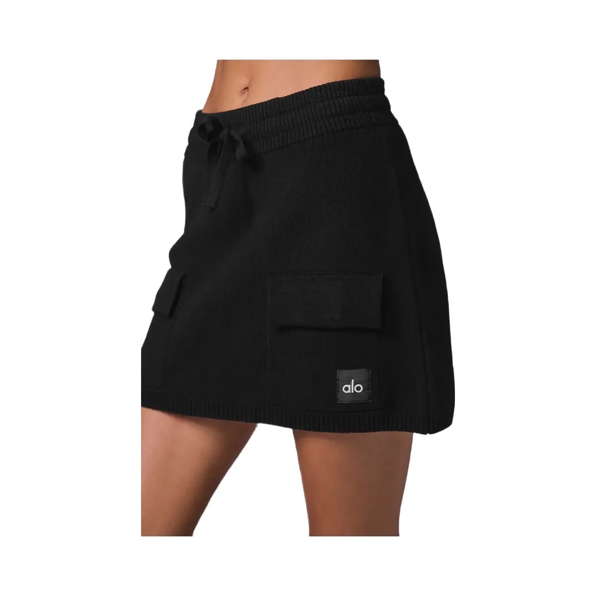 Alo Women's Scholar Knit Cargo Skirt - Black