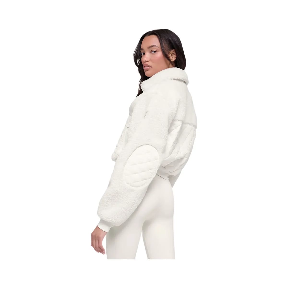 Alo Women's Sherpa Edge Bomber - Ivory