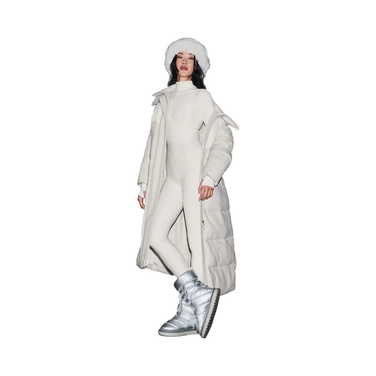 Alo Women's Snowfall Puffer Coat - White Oak