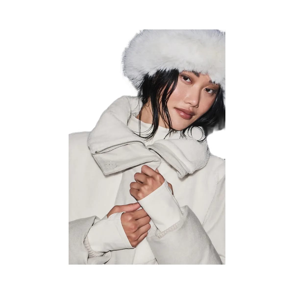 Alo Women's Snowfall Puffer Coat - White Oak