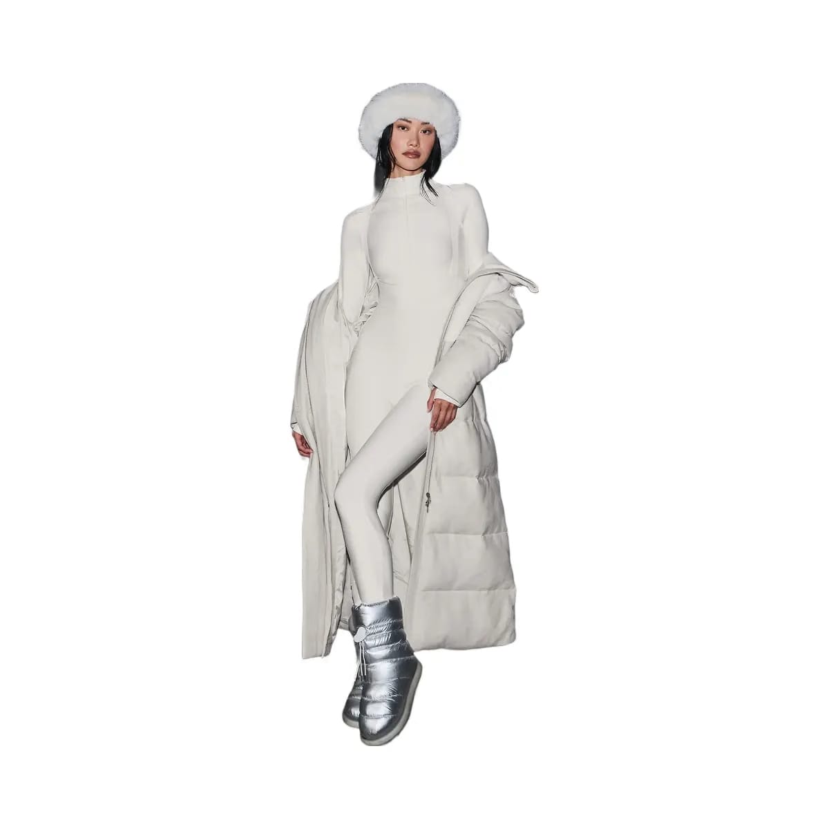 Alo Women's Snowfall Puffer Coat - White Oak
