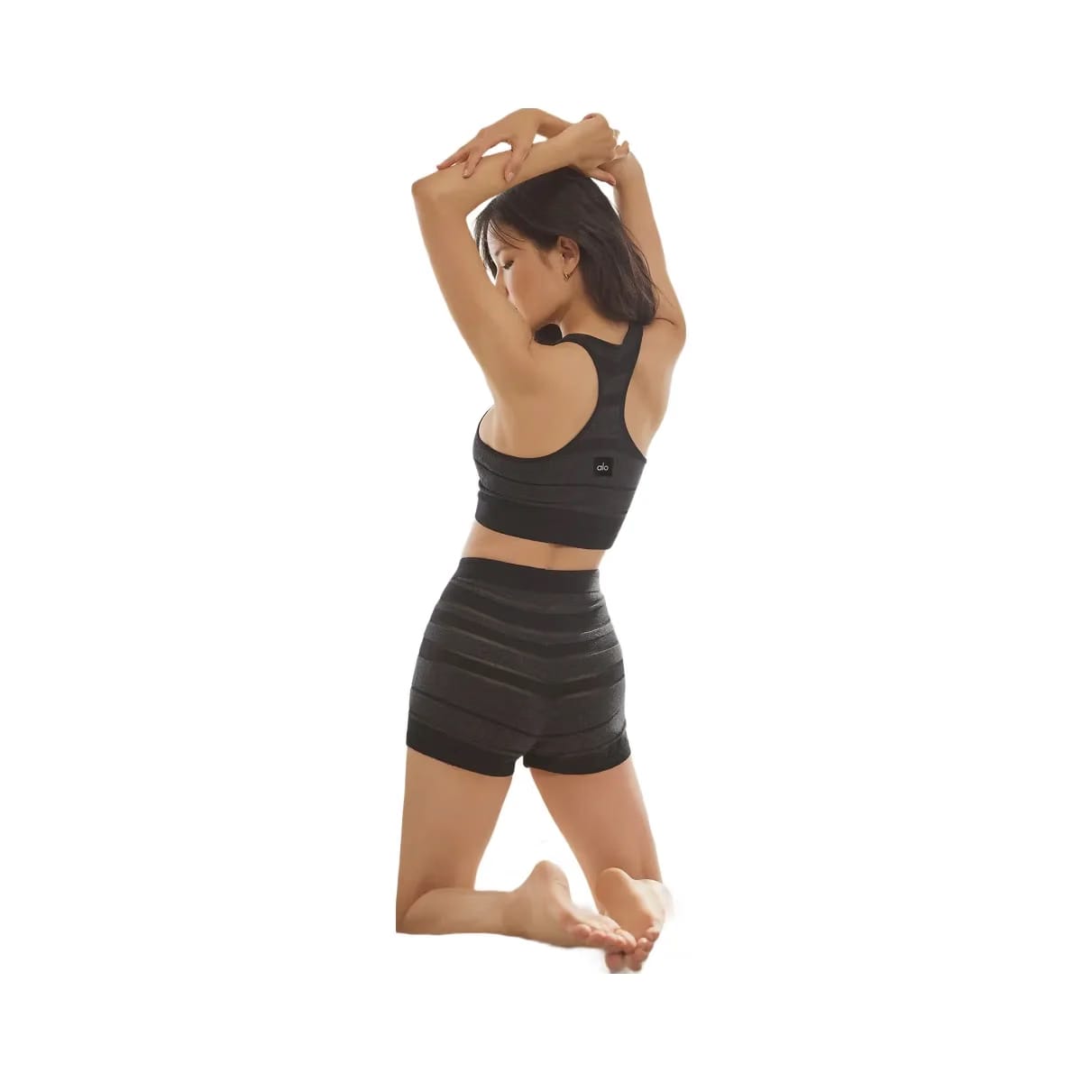 Alo Women's Sport Play High-Waist Knit Shorts - Black/Onyx