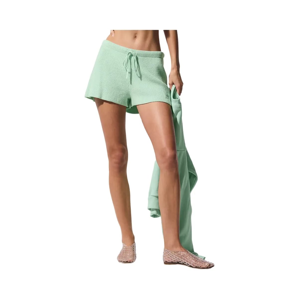 Alo Women's Supernatural Sweater Shorts - Spearmint