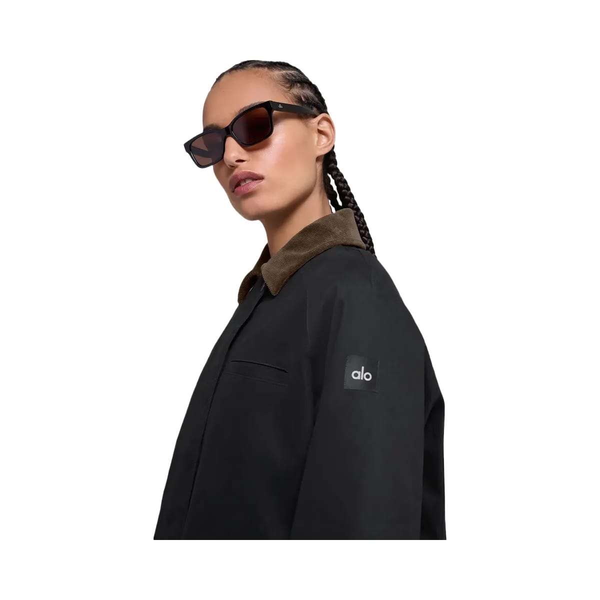Alo Women's Twill Barn Jacket - Black/Espresso
