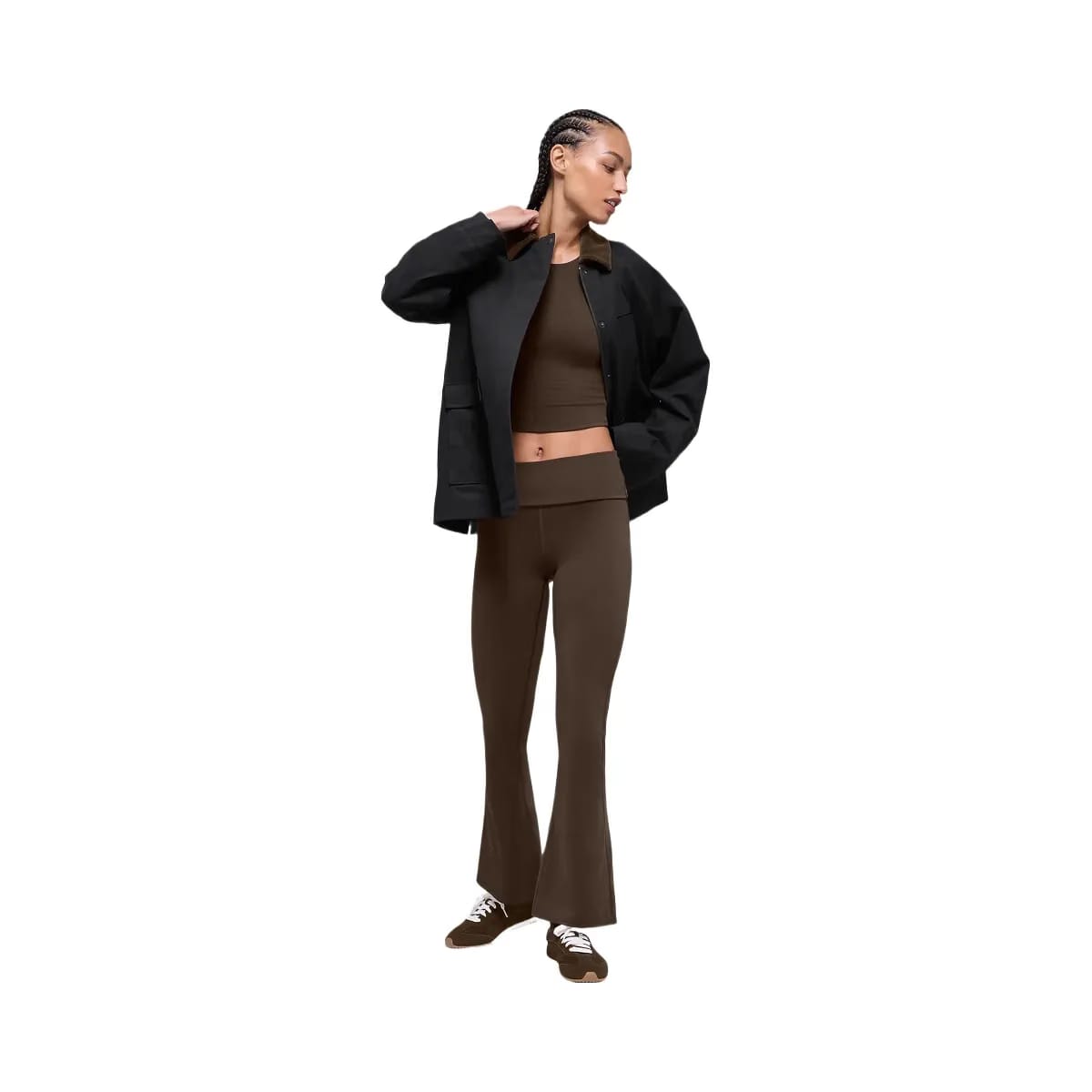 Alo Women's Twill Barn Jacket - Black/Espresso