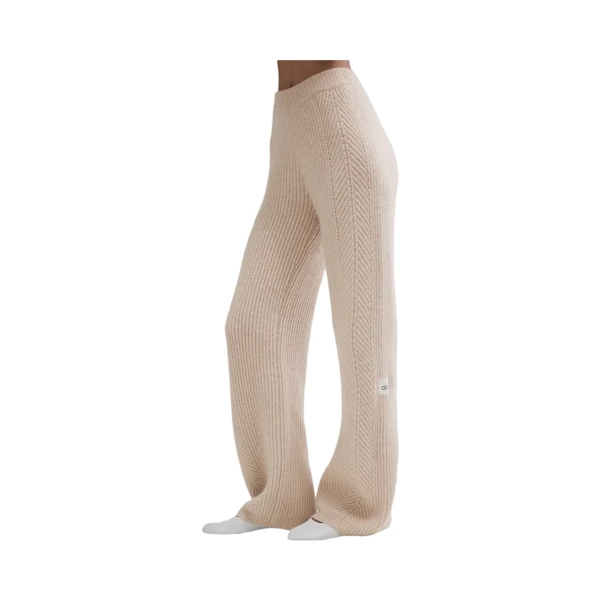 Alo Women's Winter Magic Cashmere Wide Leg Pant - Birch Heather