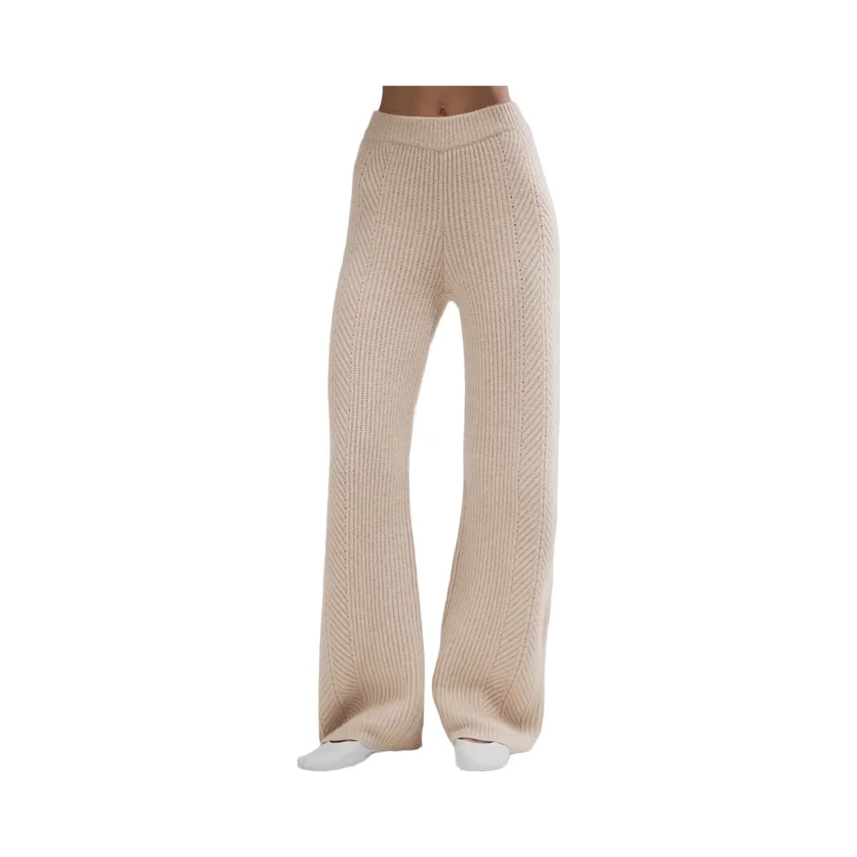 Alo Women's Winter Magic Cashmere Wide Leg Pant - Birch Heather