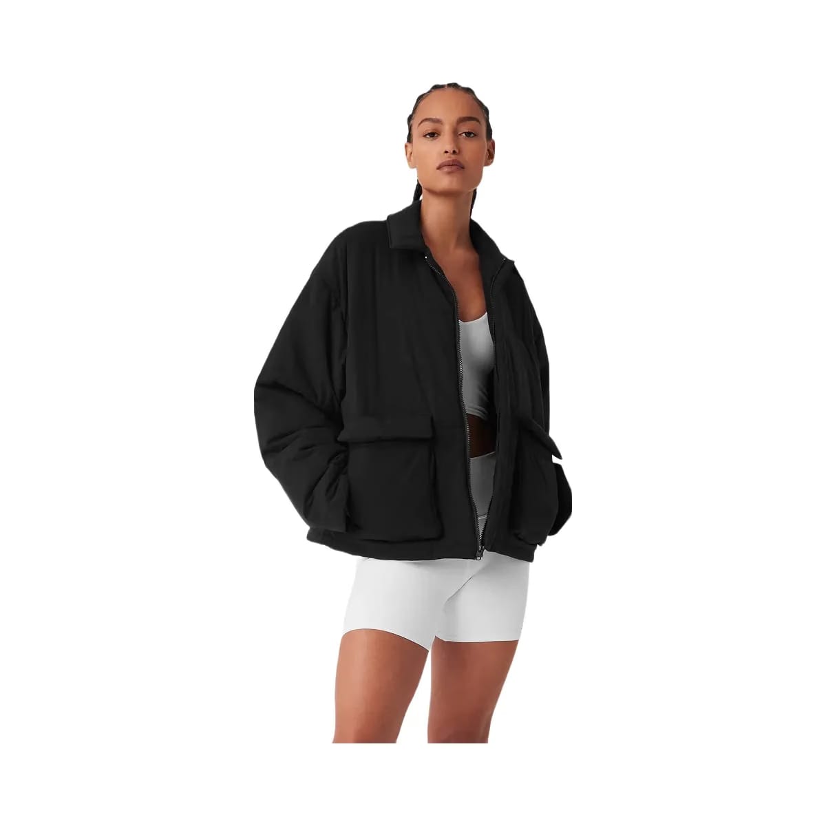 Alo Women's Voyage Utility Cargo Jacket - Black