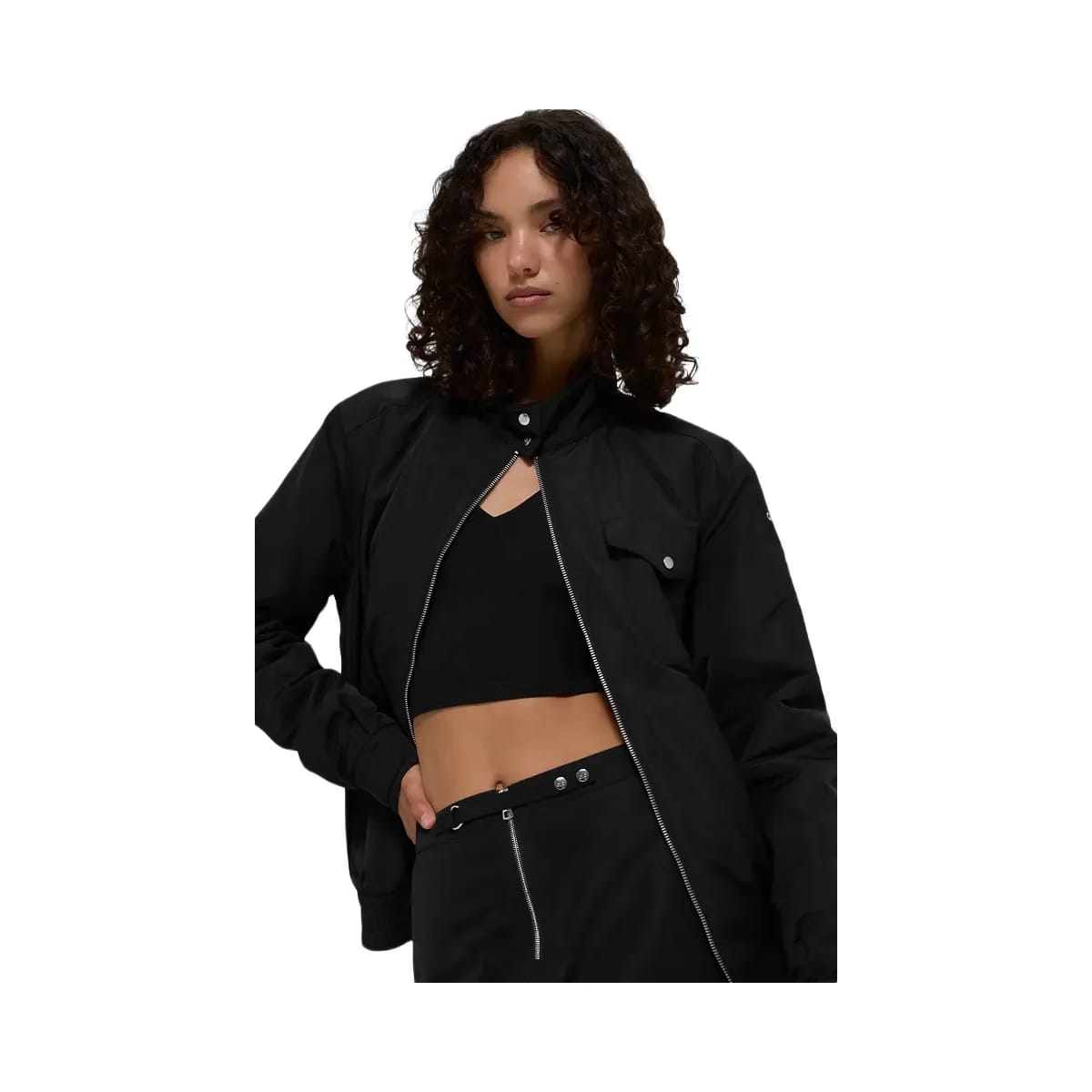 Alo Women's Work It Bomber - Black