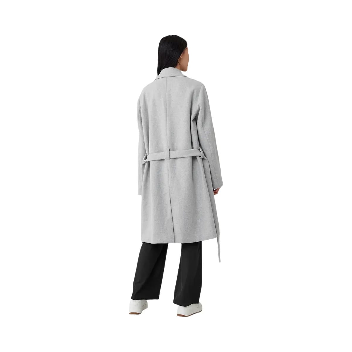 Alo Women's Wool Gameday Overcoat - Athletic Heather Grey