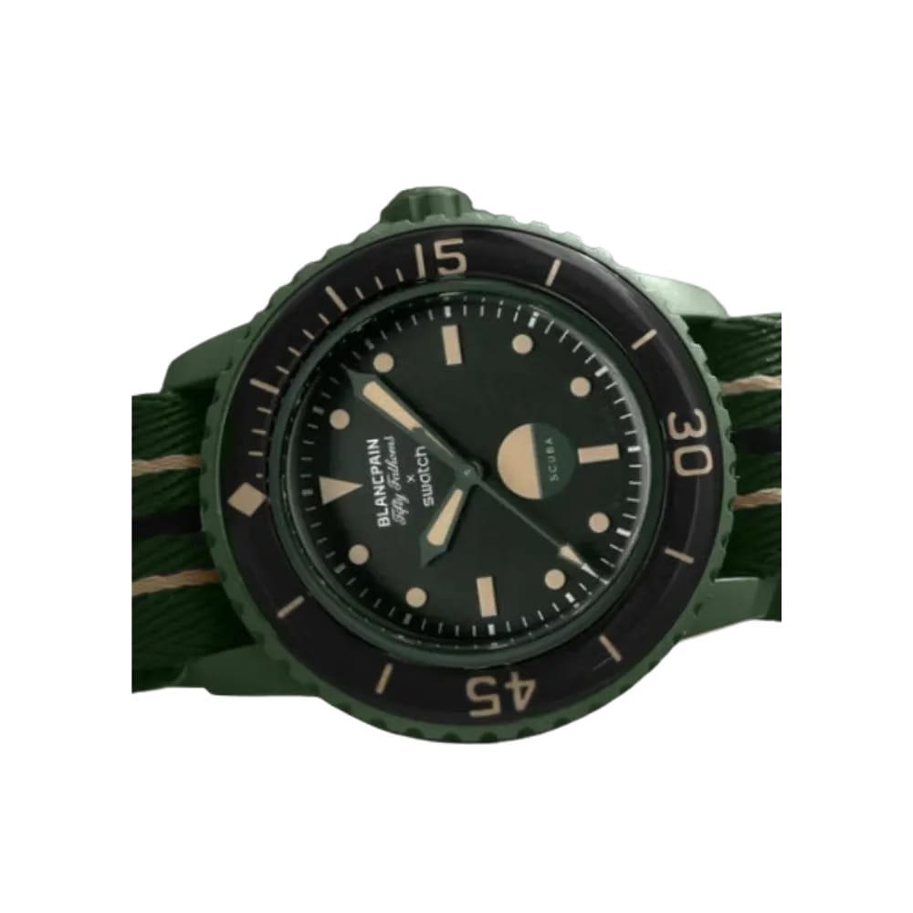 Blancpain x Swatch Green Abyss Scuba Fifty Fathoms Dive Watch