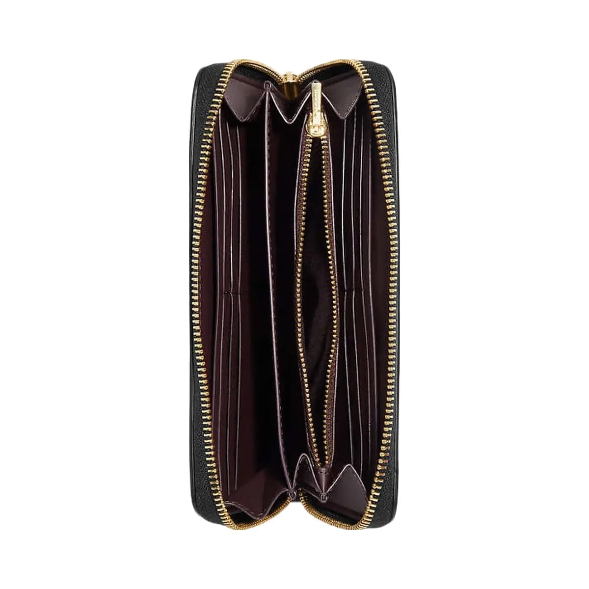 Coach Boxed Long Zip Around Wallet In Signature Leather Gold-Black