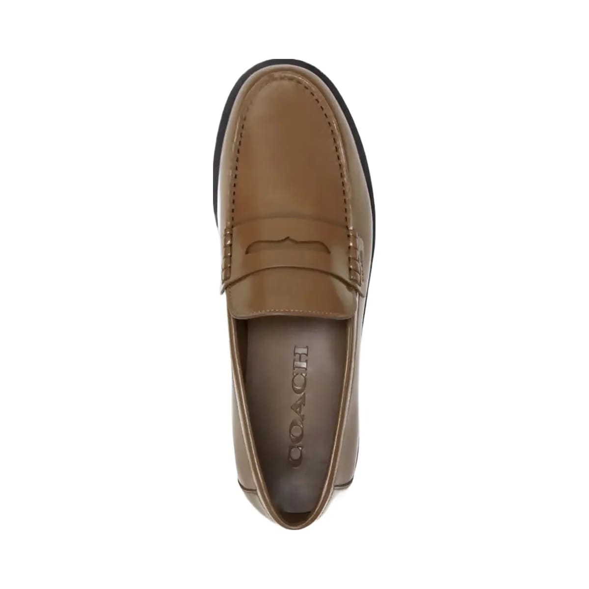 Coach Men's Reagan Penny Loafer Dark Stone