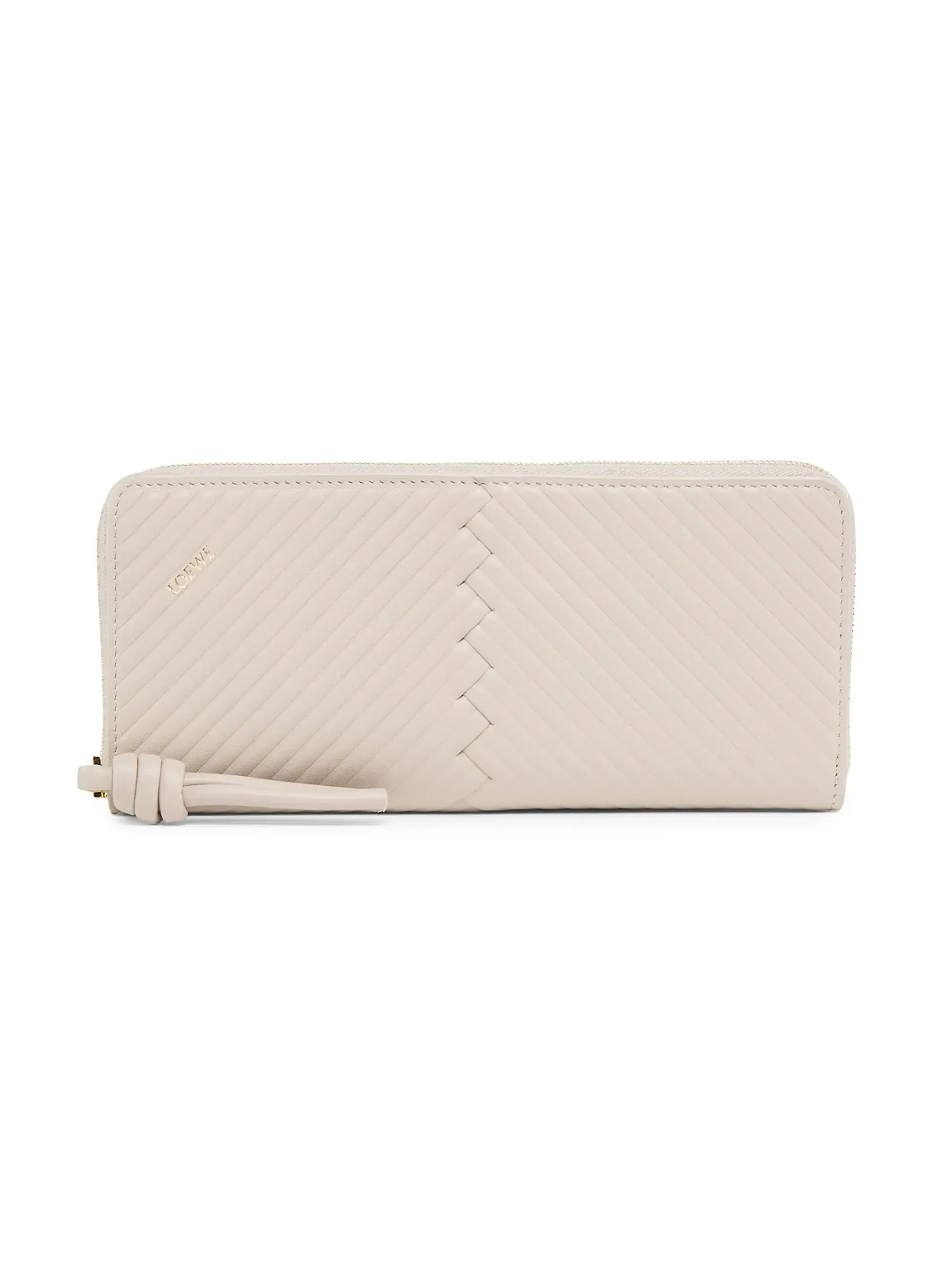 LOEWE Knot Diamond Slim Zip-Around Wallet