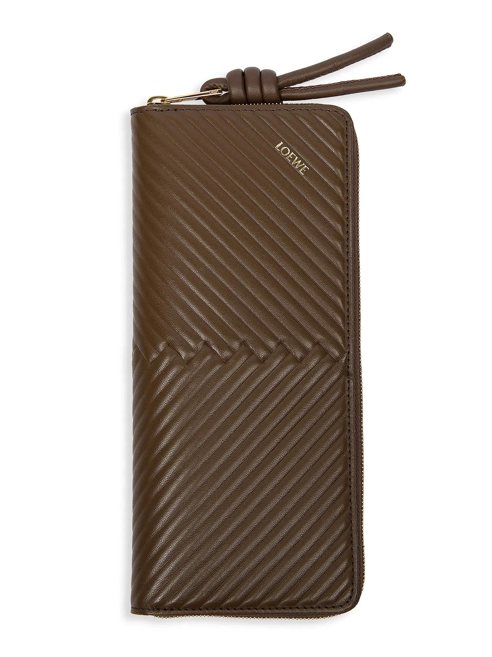 LOEWE Knot Diamond Slim Zip-Around Wallet
