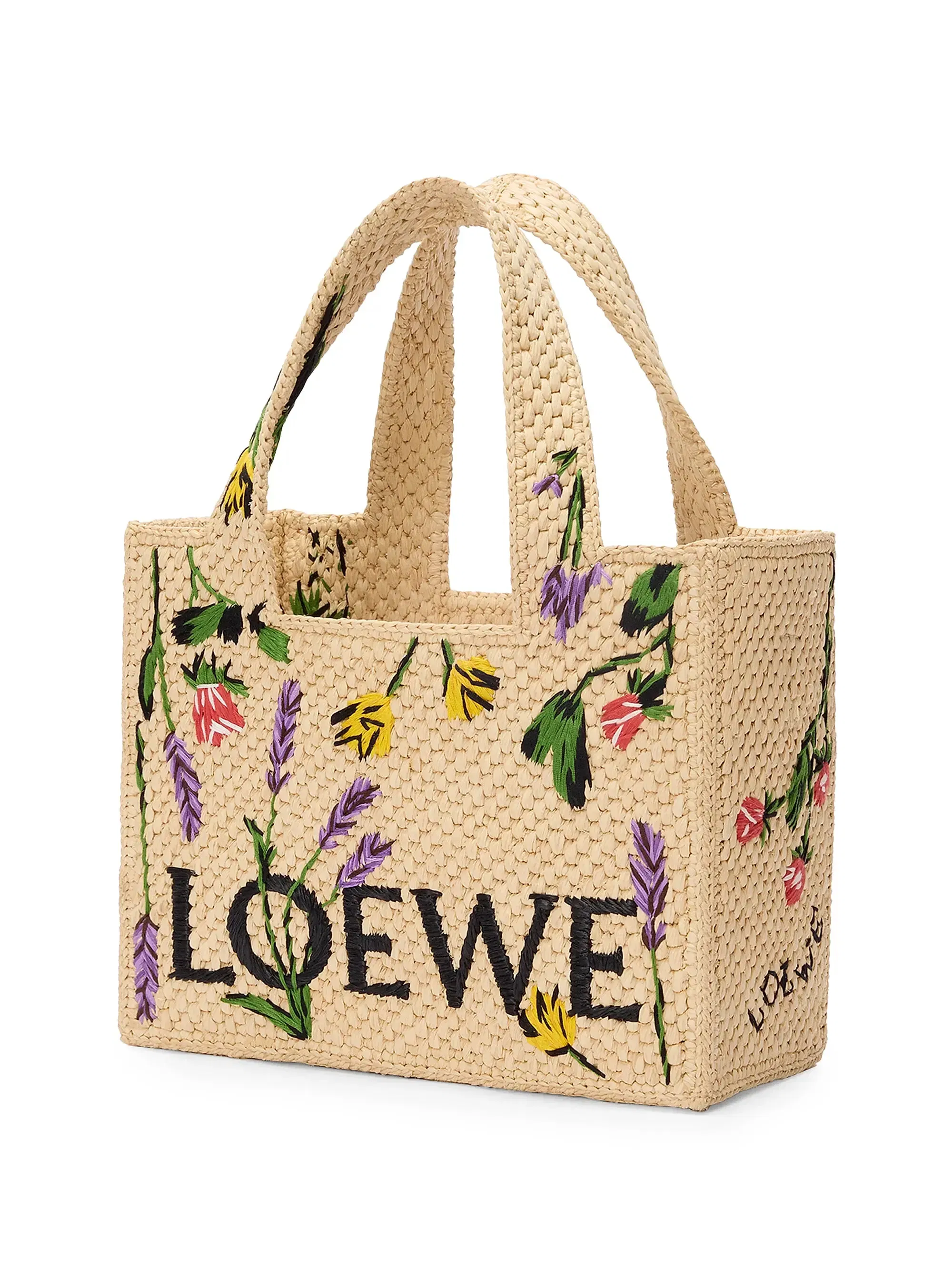 LOEWE LOEWE x Paula's Ibiza Font Floral Raffia Tote Bag