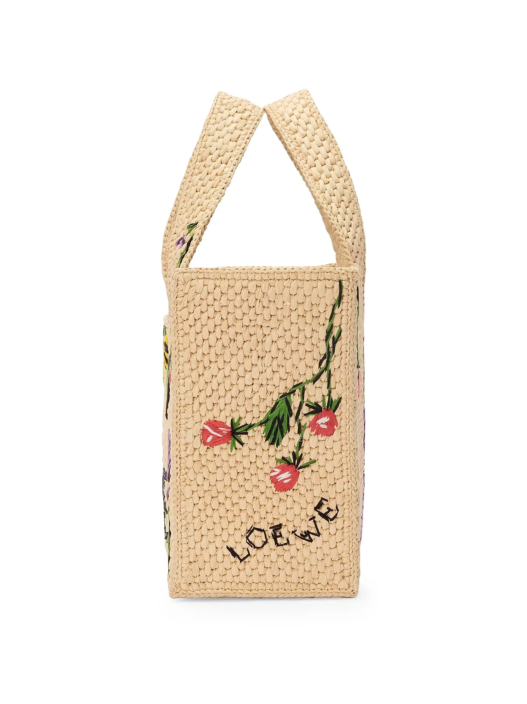 LOEWE LOEWE x Paula's Ibiza Font Floral Raffia Tote Bag