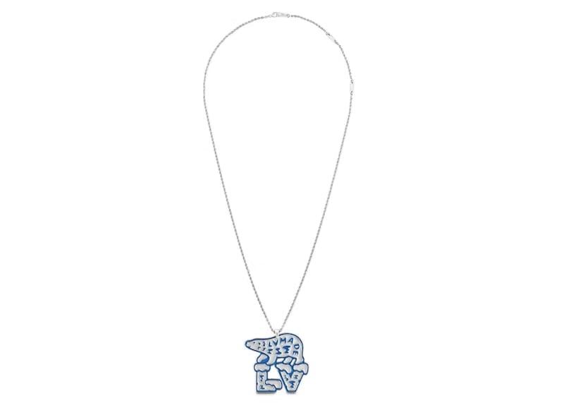 Louis Vuitton x Nigo Mountain Bear Necklace Silver