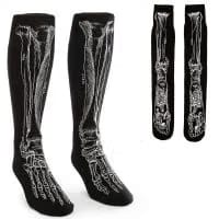 OFF WHITE SKELETON SOCKS BLACK ORANGE