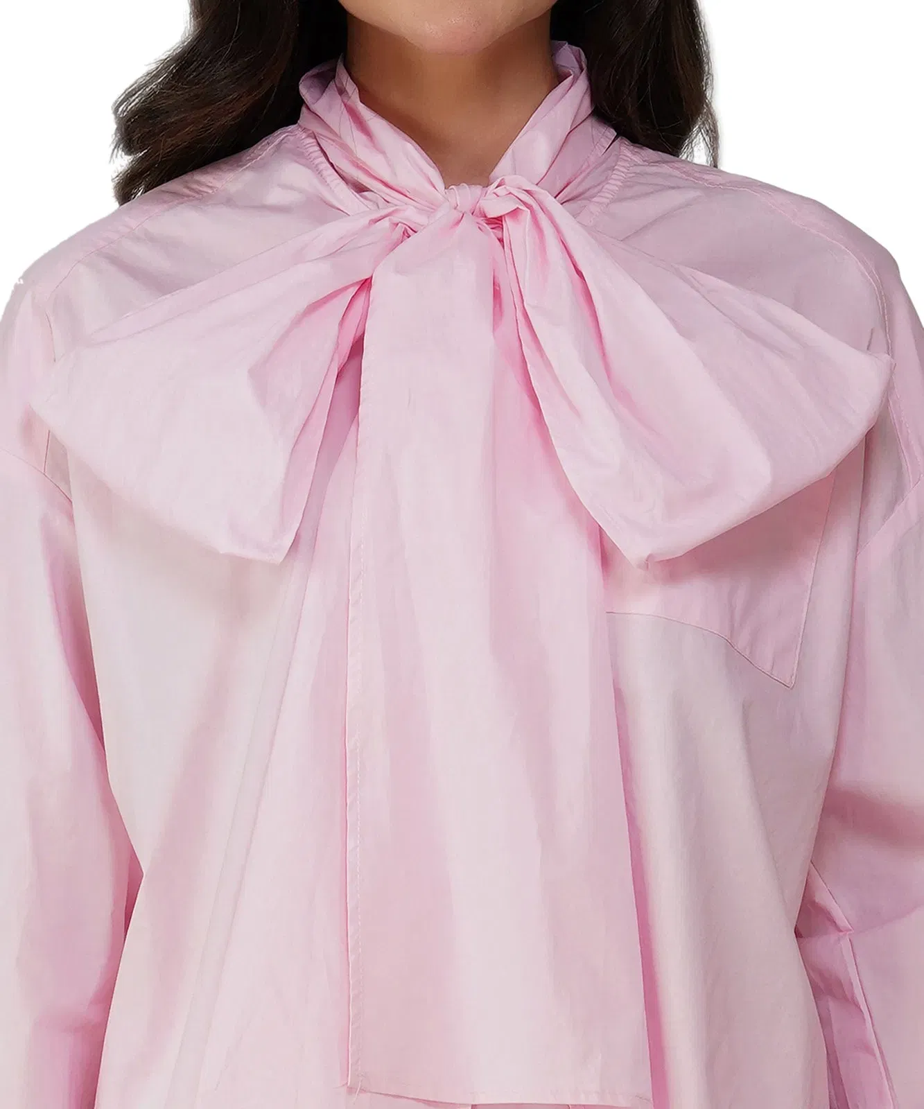 BIG BOW COTTON SHIRT