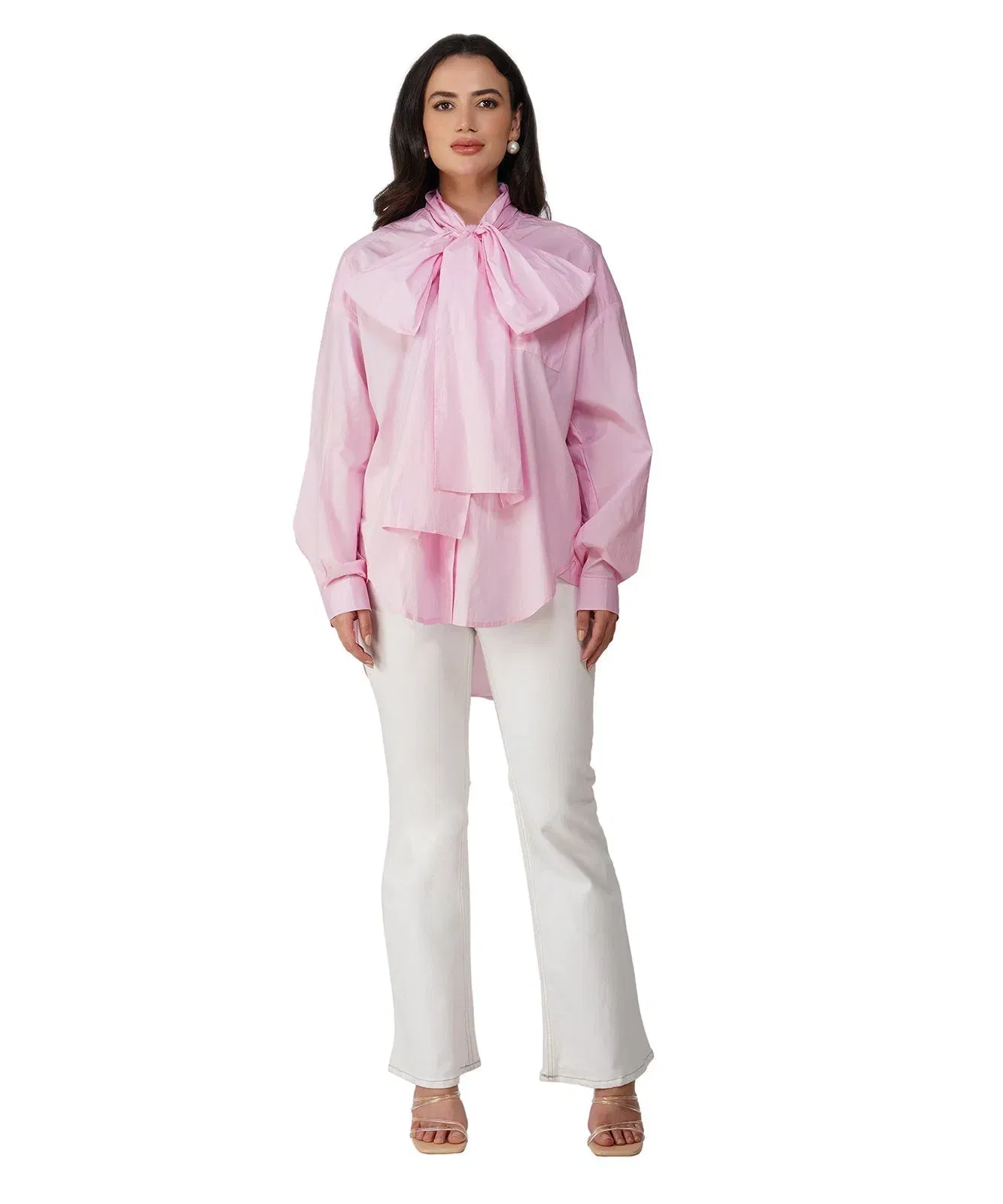 BIG BOW COTTON SHIRT