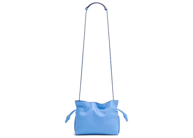 LOEWE Flamenco Clutch in Nappa Calfskin Mini Celestine Blue