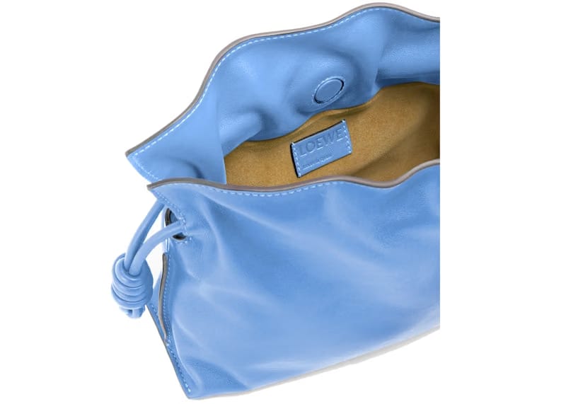 LOEWE Flamenco Clutch in Nappa Calfskin Mini Celestine Blue