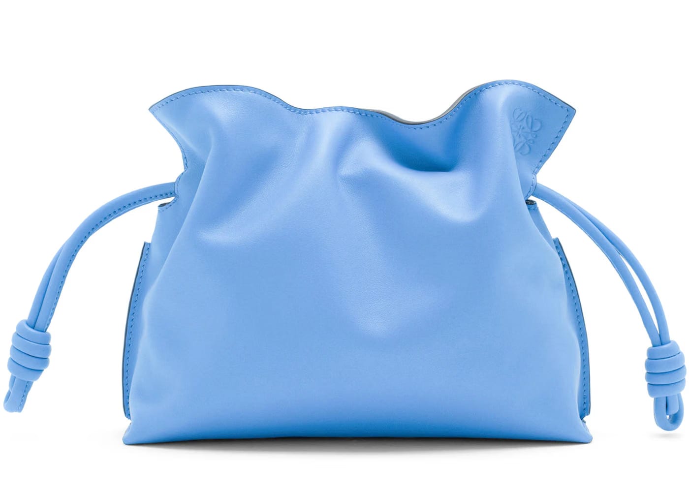 LOEWE Flamenco Clutch in Nappa Calfskin Mini Celestine Blue
