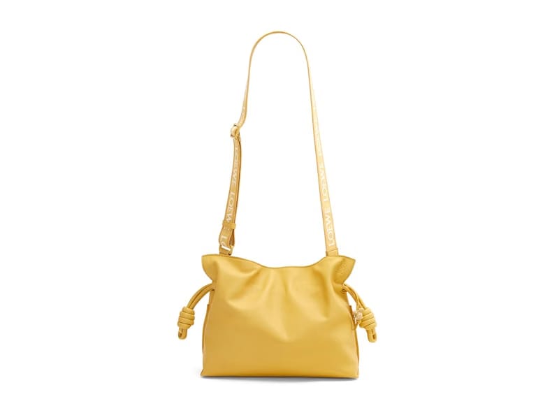 LOEWE Flamenco Clutch In Nappa Calfskin Pale Yellow Glaze