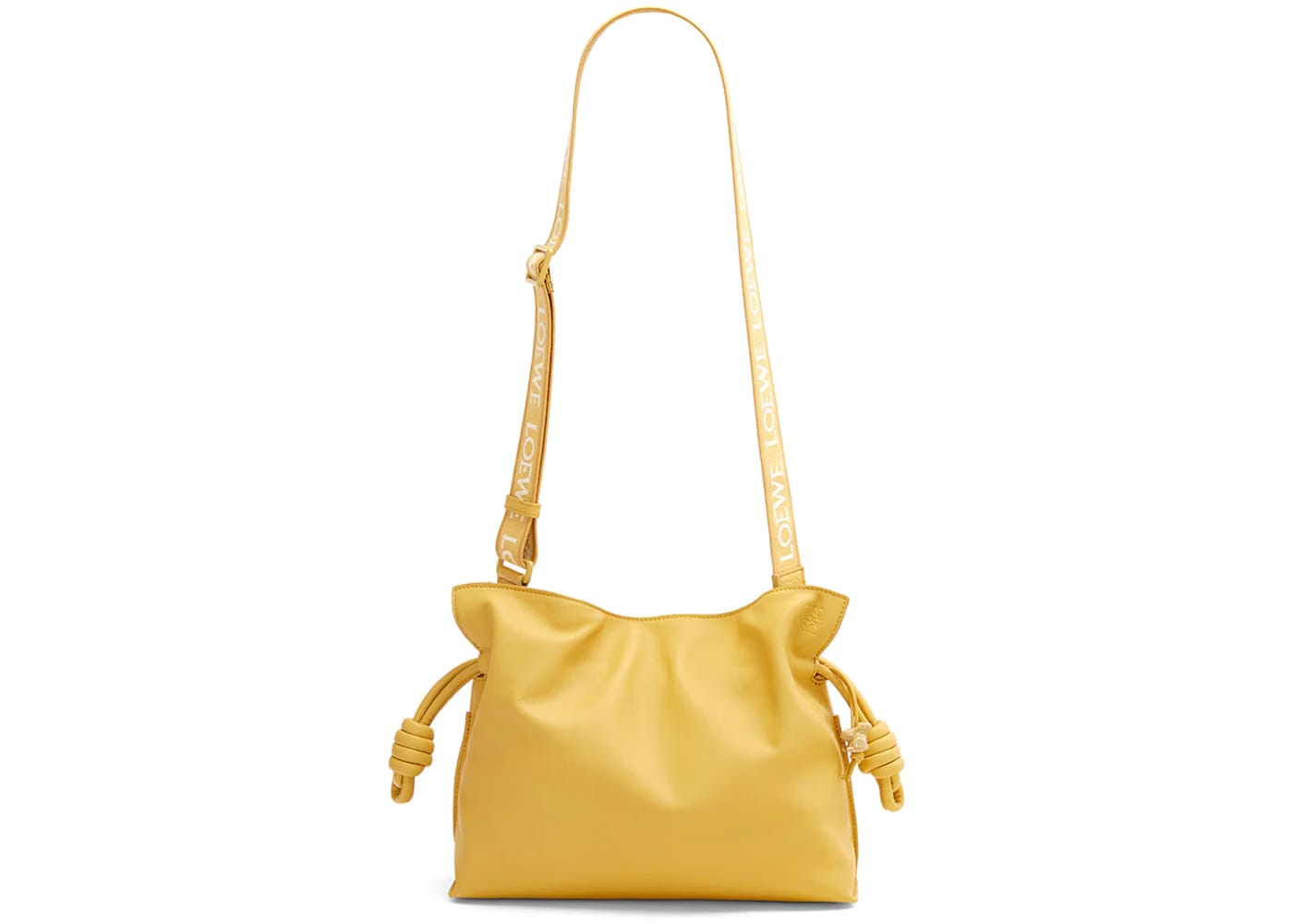 LOEWE Flamenco Clutch In Nappa Calfskin Pale Yellow Glaze