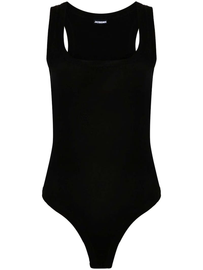 Jacquemus Le Body Gros Grain Bodysuit Black