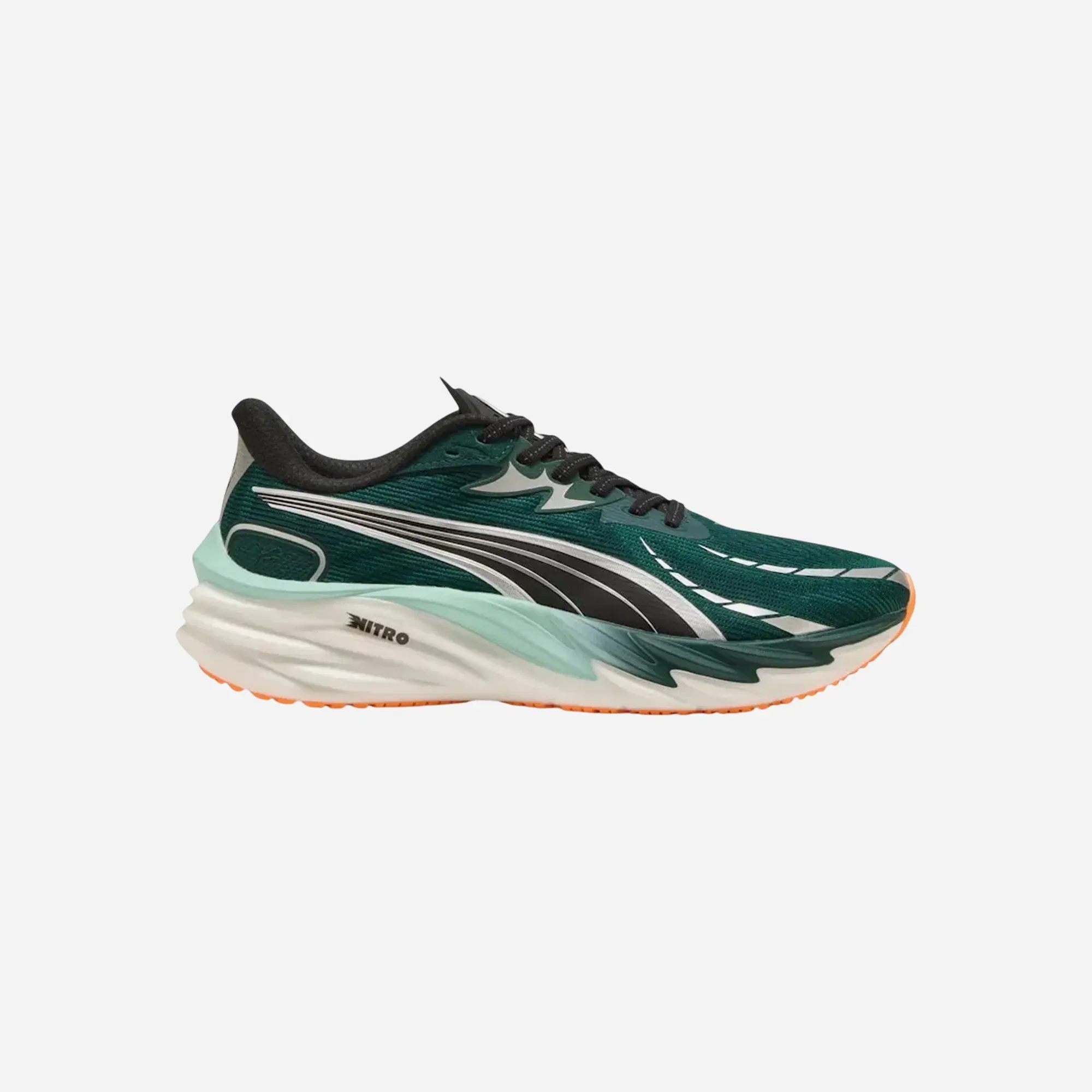 Puma Velocity NITRO 4 Road Running Shoes Green Terrain Heat Fire