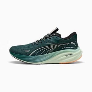 Puma Velocity NITRO 4 Road Running Shoes Green Terrain Heat Fire