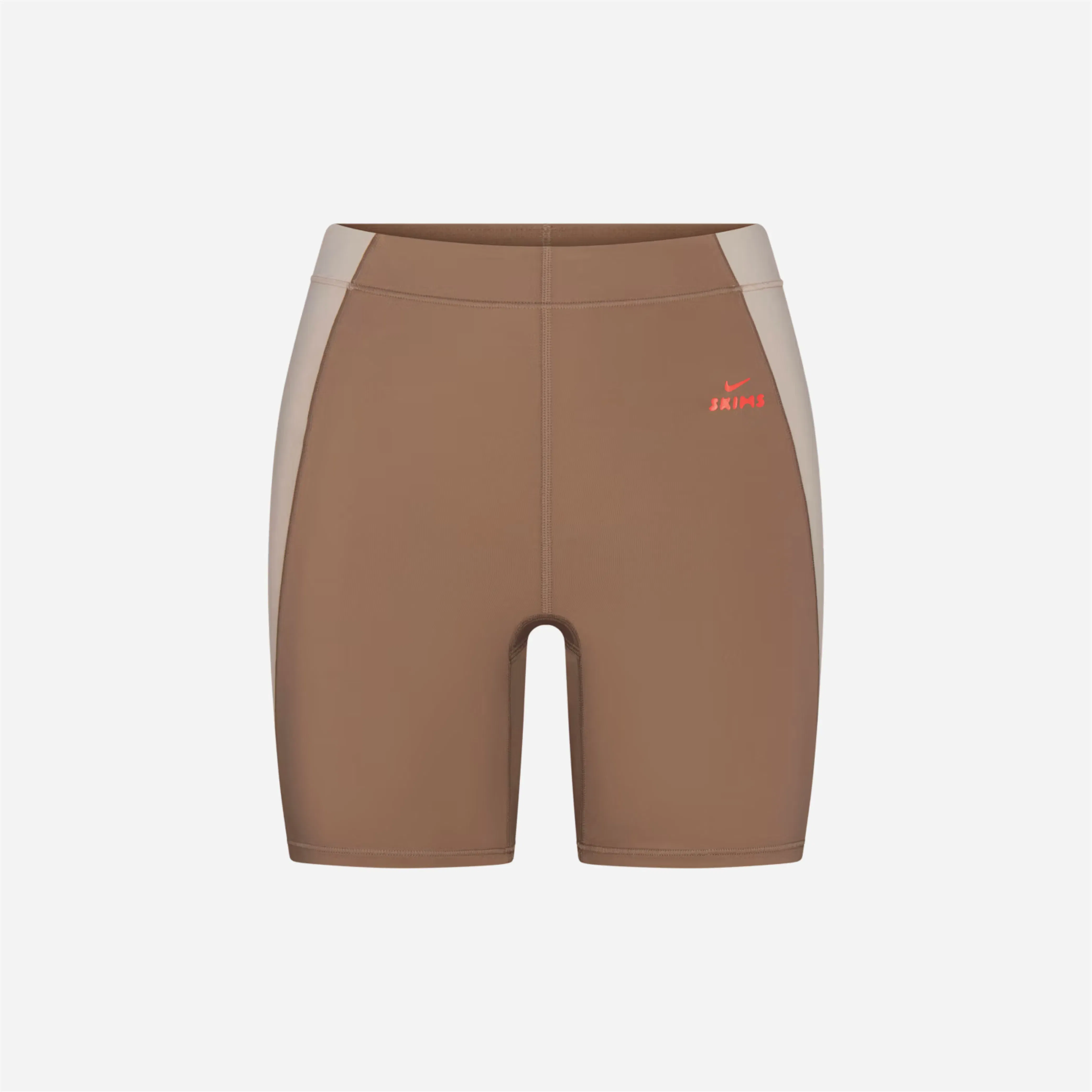 Nike x Skims Shine High-Waisted 5" Biker Shorts Truffle Stone