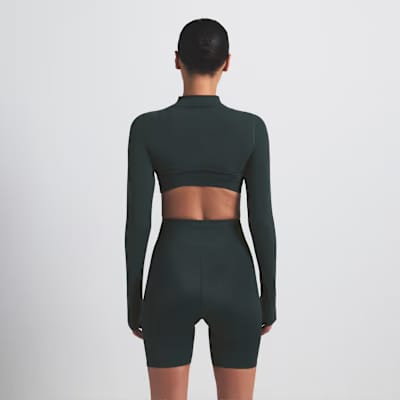 Nike x Skims Shine High-Waisted 5" Biker Shorts Truffle Stone