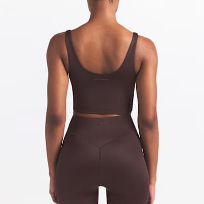 Nike x Skims Shine Micro-Scoop Bra Truffle Stone