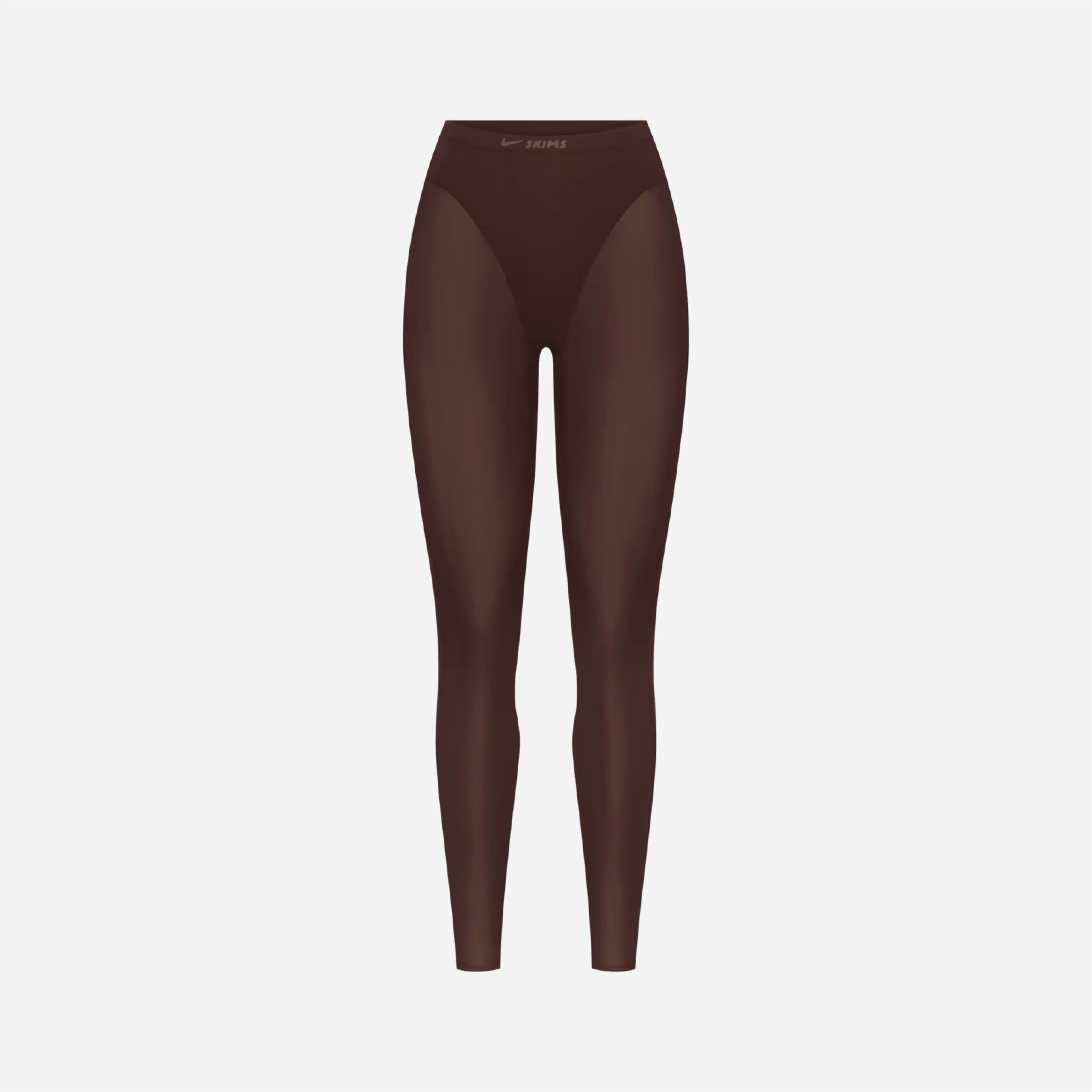 Nike x Skims Weightless Layers High-Waisted V-Panel Leggings Dark Roast