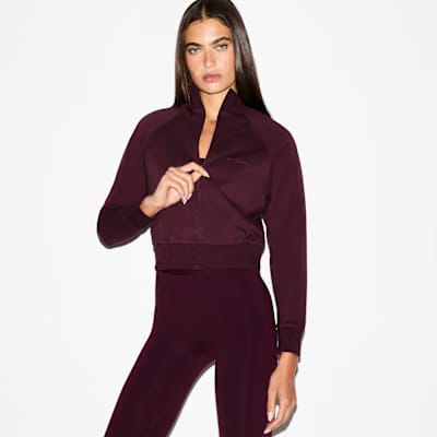 Nike x Skims Matte Tricot Track Jacket Dark Roast
