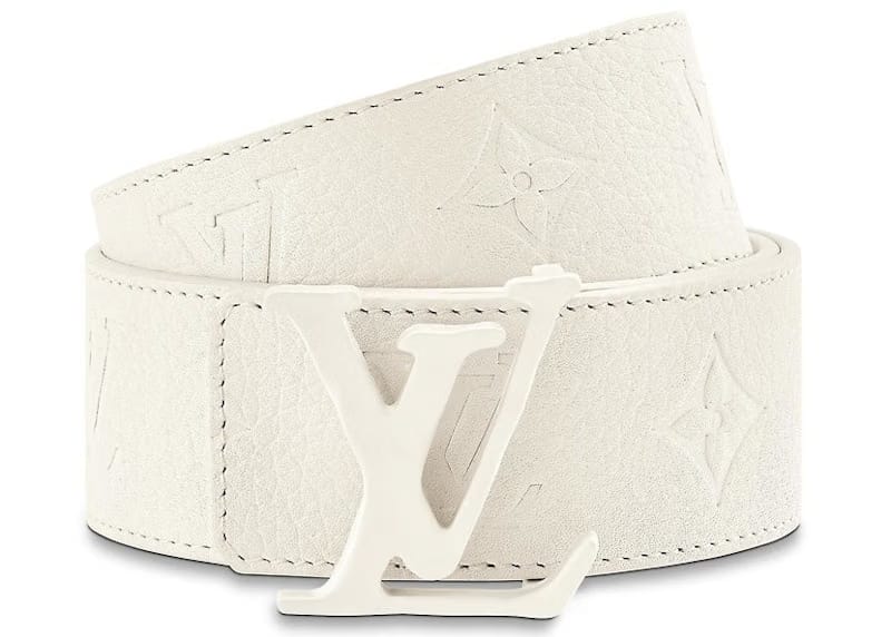 Louis Vuitton Initials Shape Belt Monogram 40MM Powder White