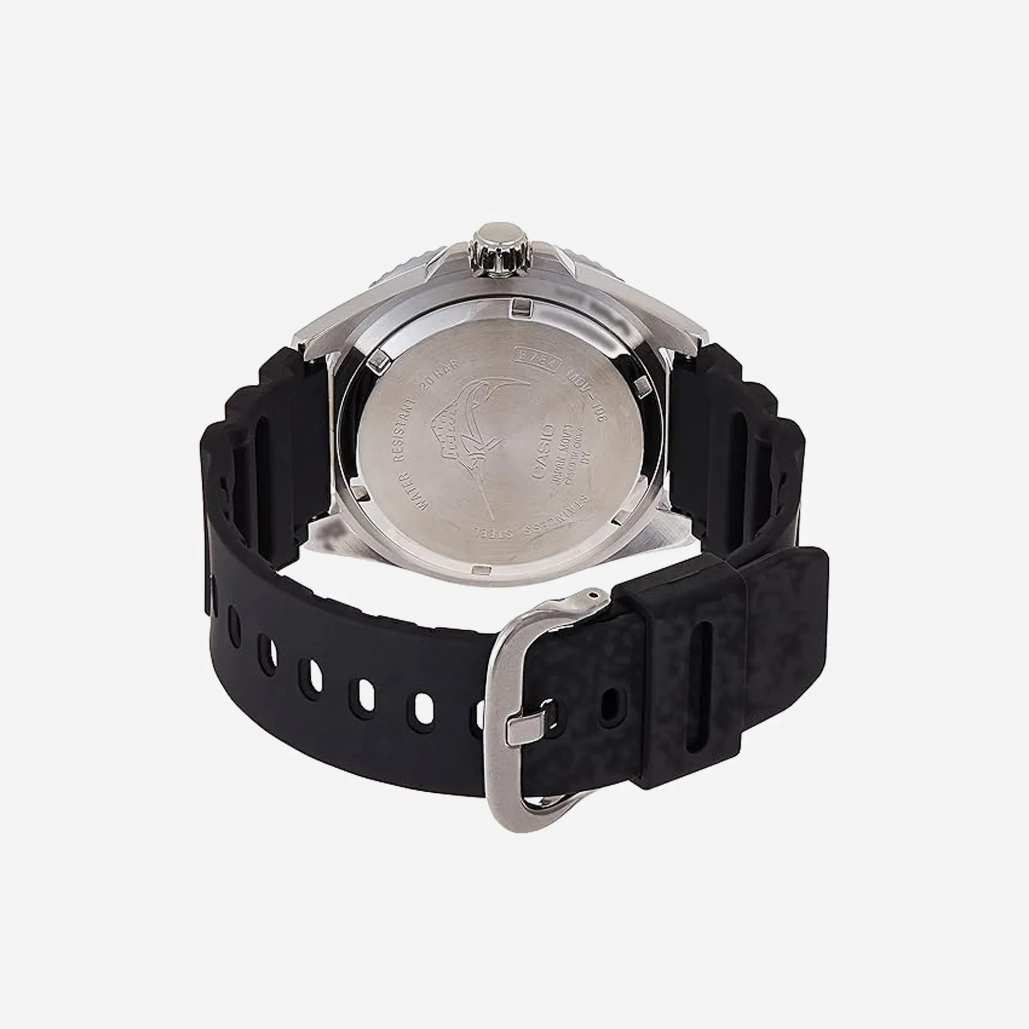 Casio MDV106B-1A1V Series Black Dial Black-Blue Case Resin Strap Watch