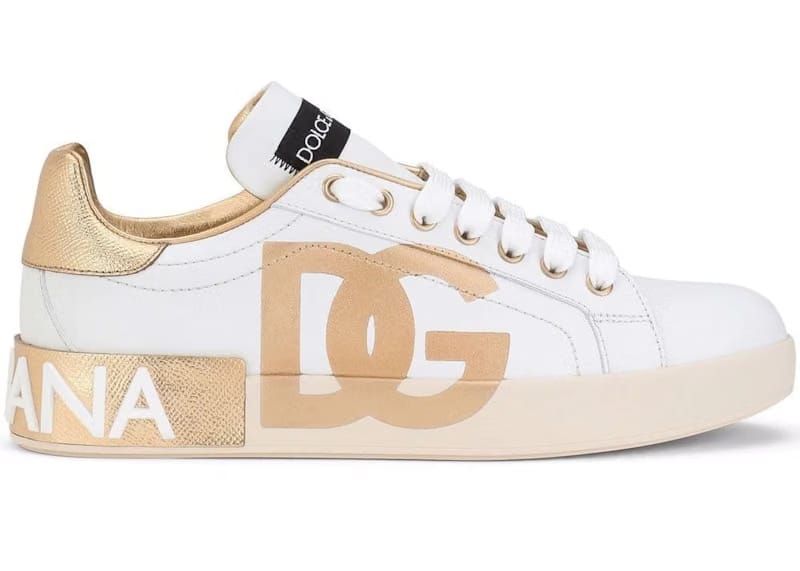 Dolce & Gabbana Portofino Logo Metallic Gold (Women's)